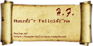 Huszár Feliciána névjegykártya